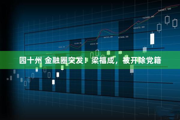 园十州 金融圈突发！梁福成，被开除党籍