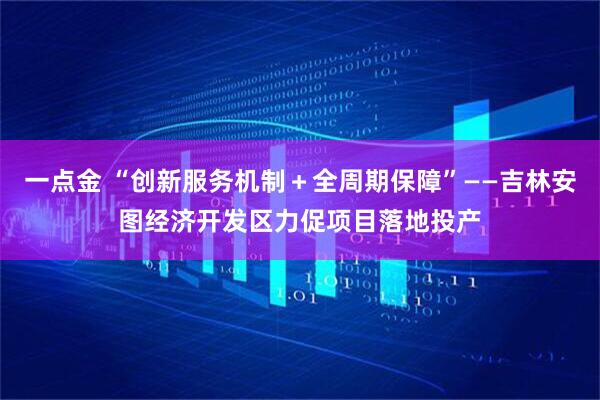 一点金 “创新服务机制＋全周期保障”——吉林安图经济开发区力促项目落地投产